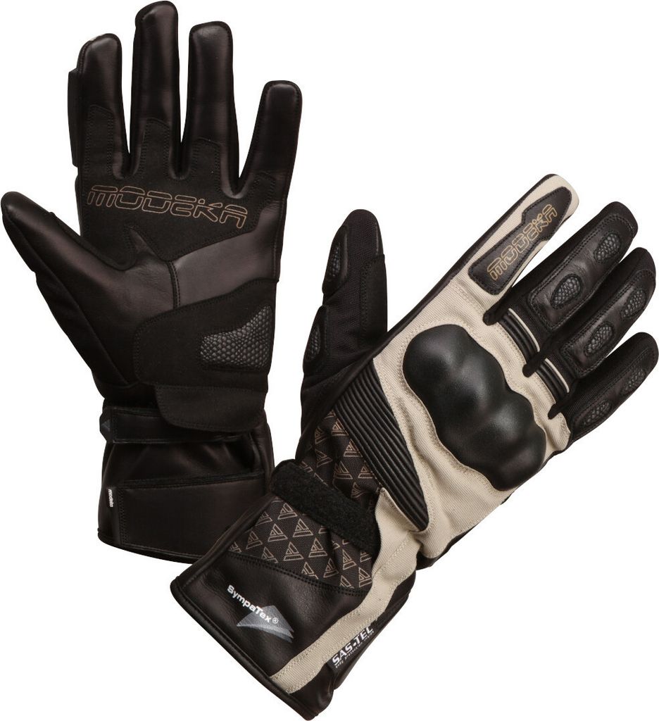 Modeka Panamericana Motorradhandschuhe, schwarz/sand, 8
