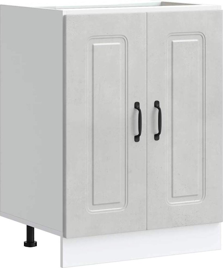 Spülenunterschrank Kalmar Betongrau 60x46x81,5 cm Holzwerkstoff