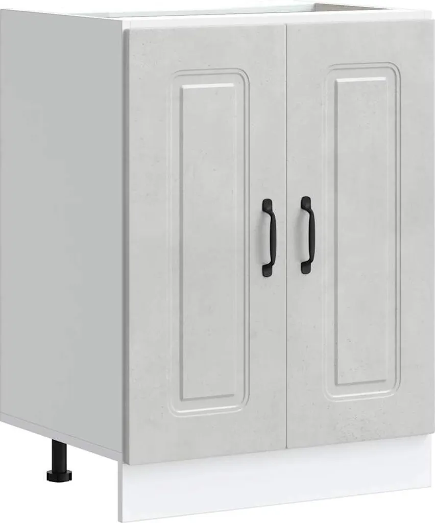 Base lavello Kalmar concrete grey 60x46x81,5 cm materiale in legno