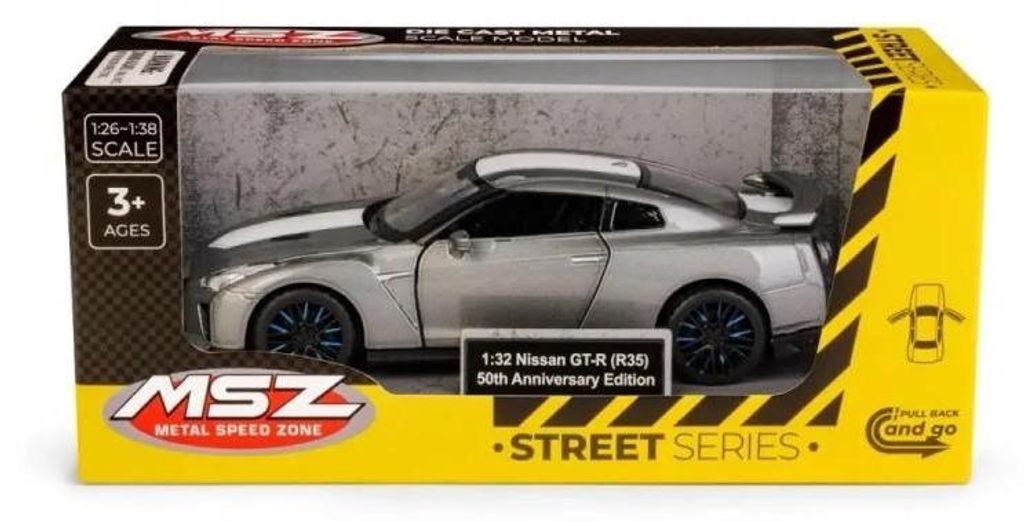 Nissan GT-R R35, 50. Jubiläumsausgabe, 1:32, grau Produktbild 