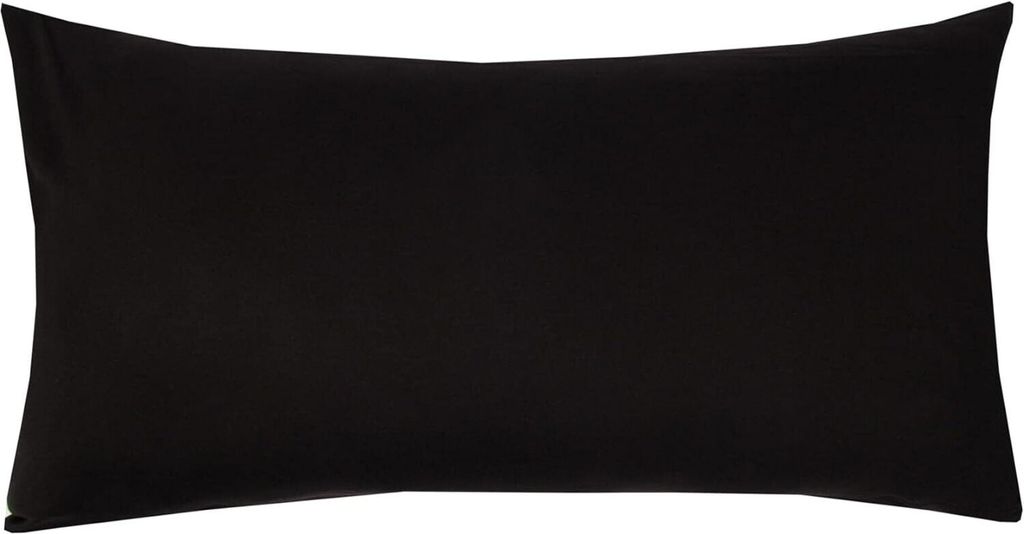 Jersey Kissenbezug 40x80 cm 100% Baumwolle Schwarz