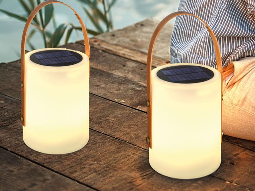 Solartischleuchten 2er SET mit Farbwechsel - Outdoor Beleuchtung Balkon & Garten