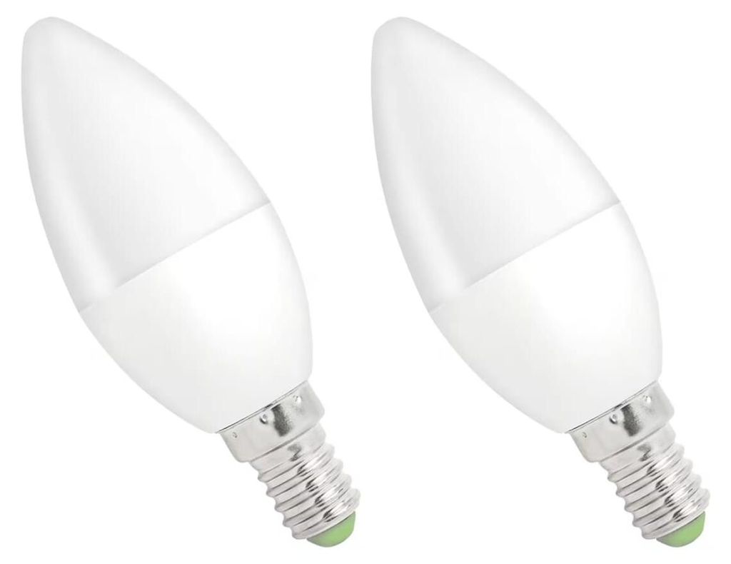 Spectrum E14 LED Kerzenlampe 6W 560lm 6000K Kaltweiß 230V 2 Stück