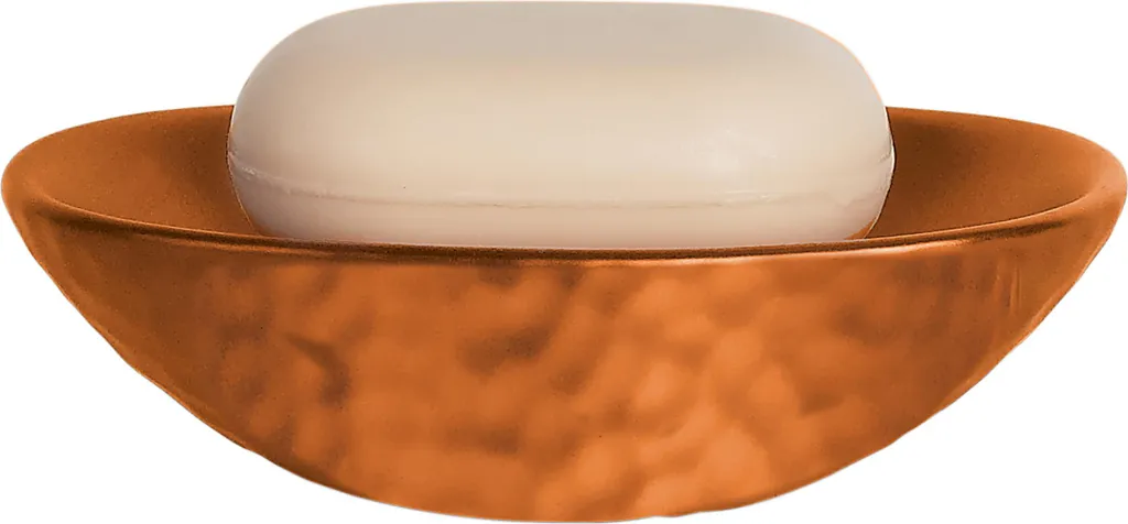 Porte-savon en grès cuivre Spirella Darwin accessoire de toilette déco