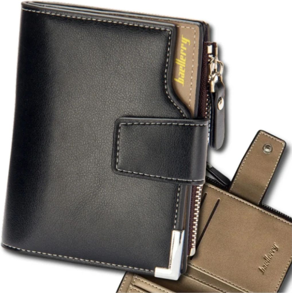 J&W Portemonnaie aus Leder für Männer Alemany schwarz One size