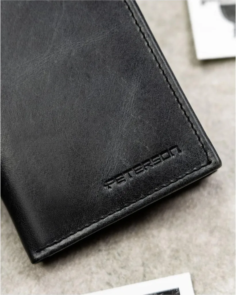 wilbest® Portafoglio Uomo Vera Pelle Blocco RFID con Fermasoldi