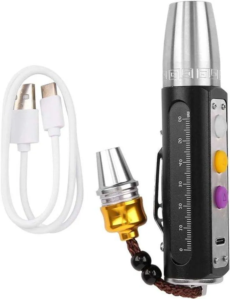 Lampe de poche bijoux haute pénétration 3 couleurs USB pour jade et or