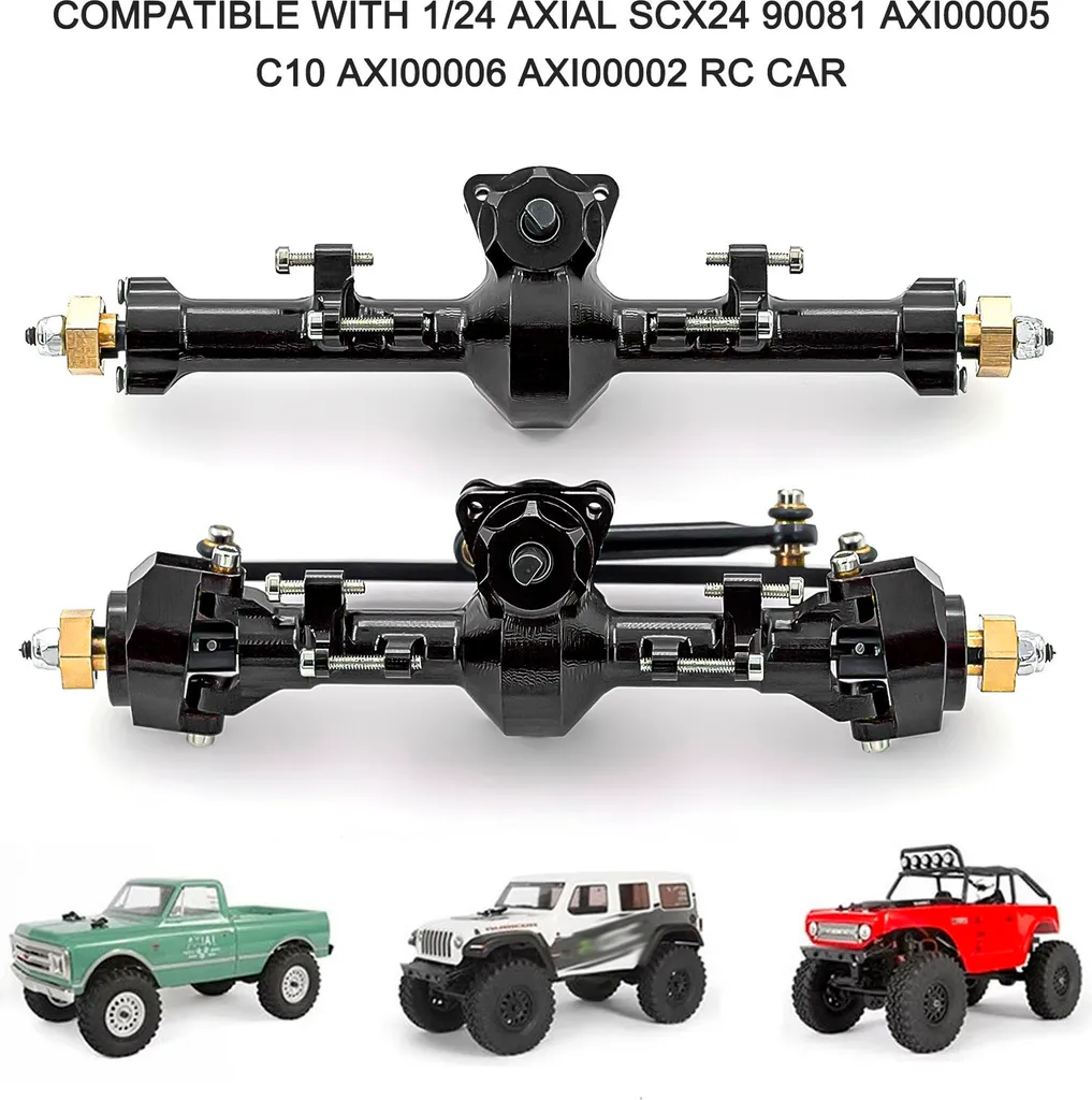 Essieu Avant en Alliage pour Axial SCX24 90081 AXI00005 AXI00002 1/24