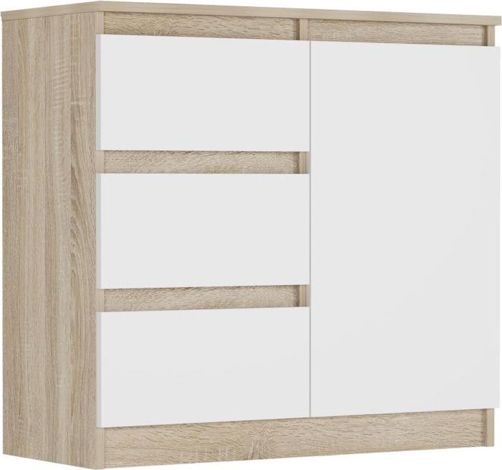 Framire Komoda 80cm skříňka zásuvky police R-80-S3 sonoma Obrázek produktu 