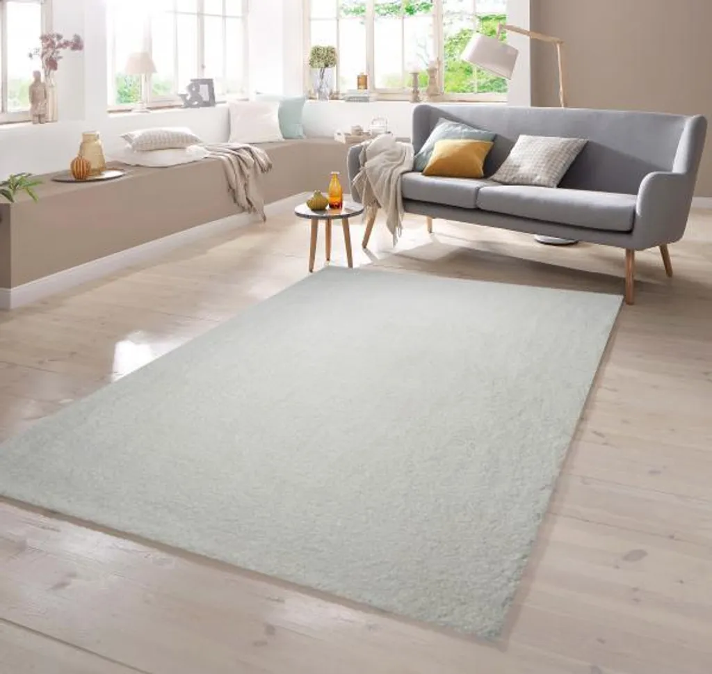 Tapis de chambre Shaggy crème 160x230 cm pour ambiance cocooning zen