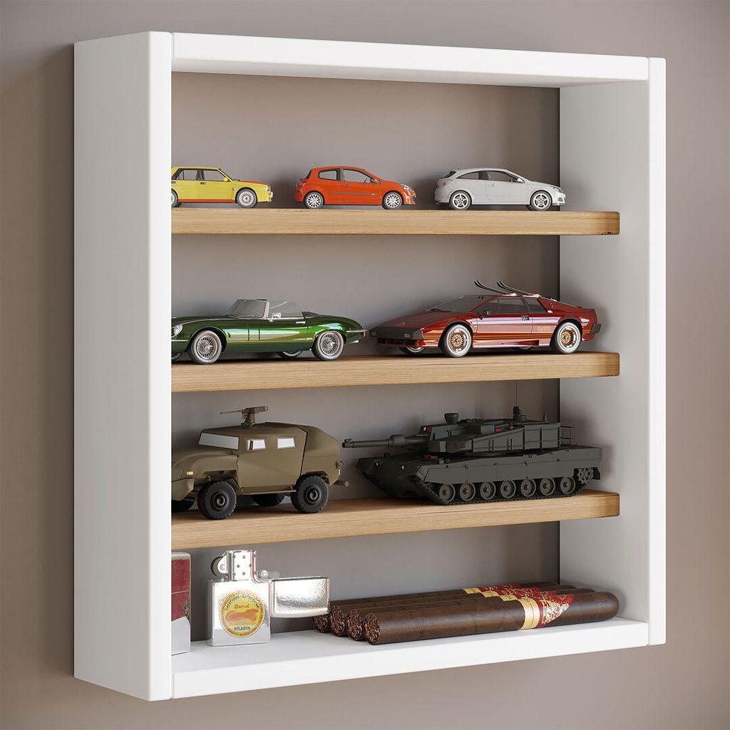 VCM Regal hängend | Maße ca. H. 40 x B. 40 x T. 10 cm | Modern und platzsparend | Wandregal - Osado S