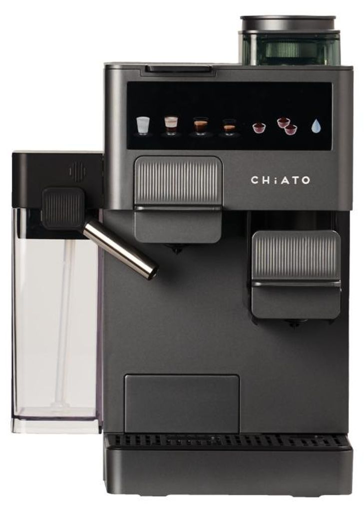 CHiATO coffeePLAY 5-in-1 Kaffeemaschine mit Mahlwerk und Milchsystem – Grau