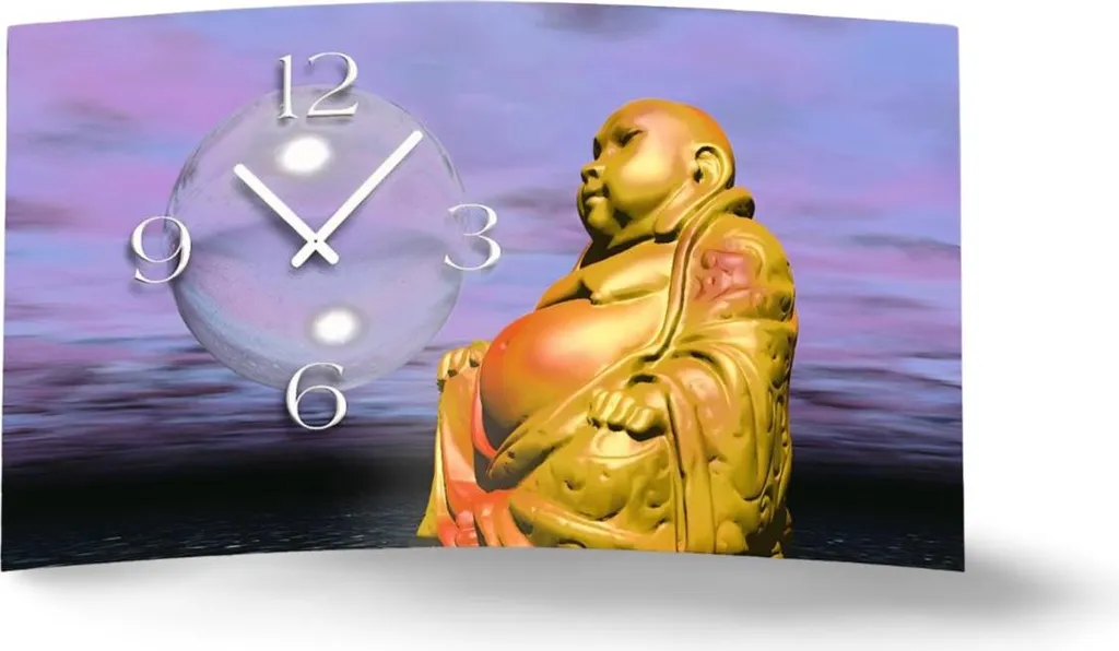 Horloge murale zen Buddha pour salon et bureau au design moderne calme