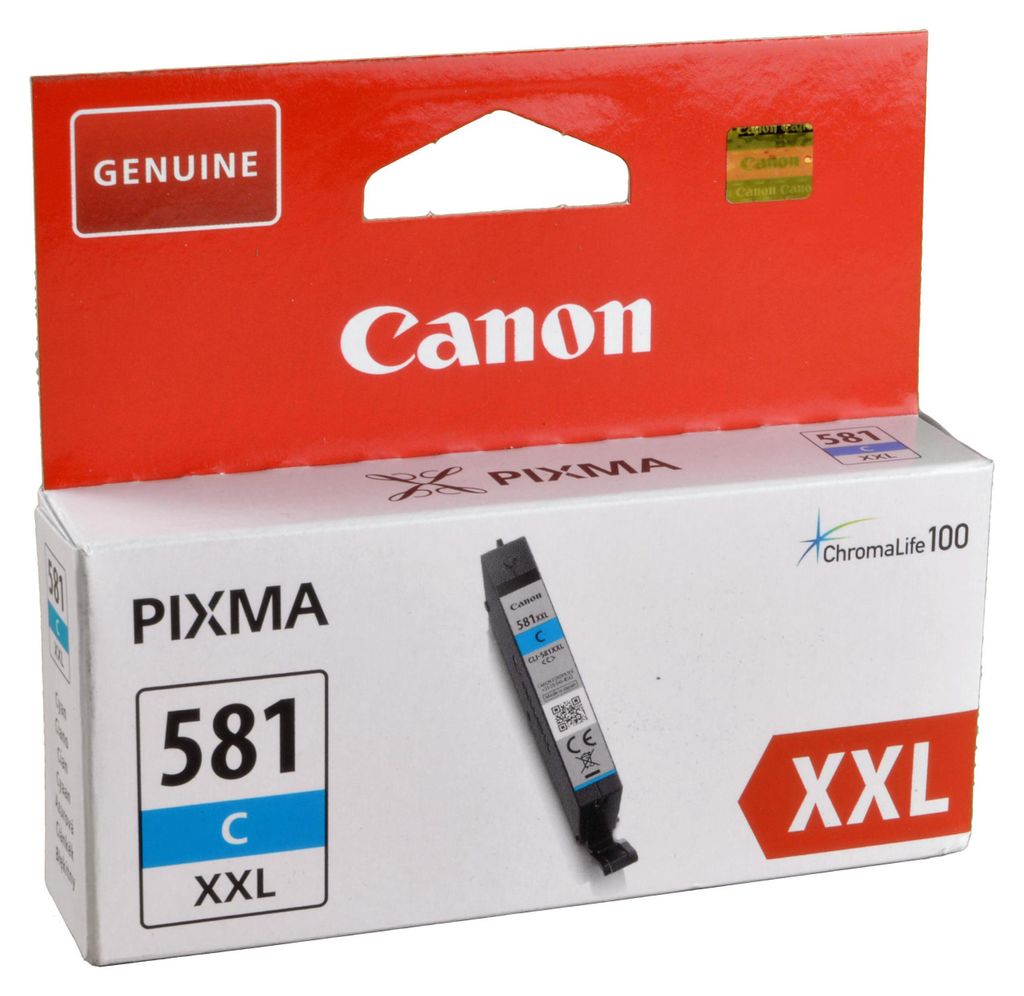 Canon CLI-581 XXL Cyan Tintentank, sehr hohe Reichweite, Produktbild 