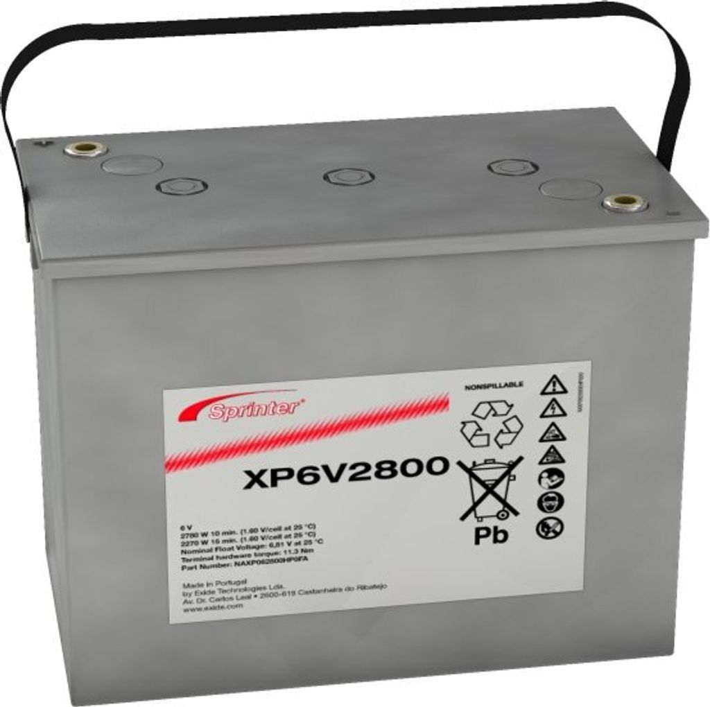 Exide Sprinter XP6V2800 6V 195Ah Blei-AGM Akku