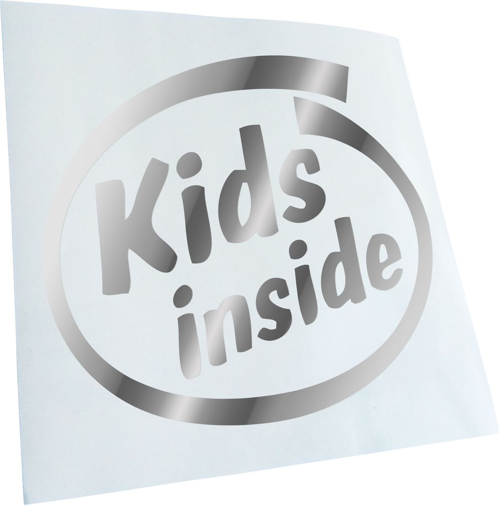 Kiwistar - Autoaufkleber - Kids Inside Heckscheibe - Aufkleber für Auto Kfz Fahrrad, LKW, Truck Mofa