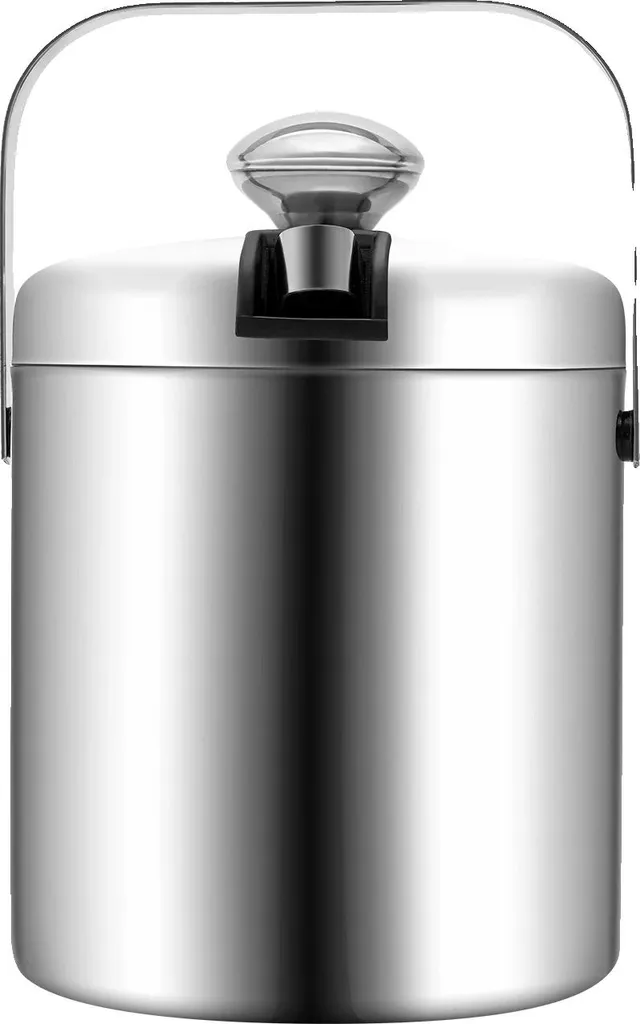Secchiello del Ghiaccio Design Argento Acciaio 304 Isolante Doppia Parete