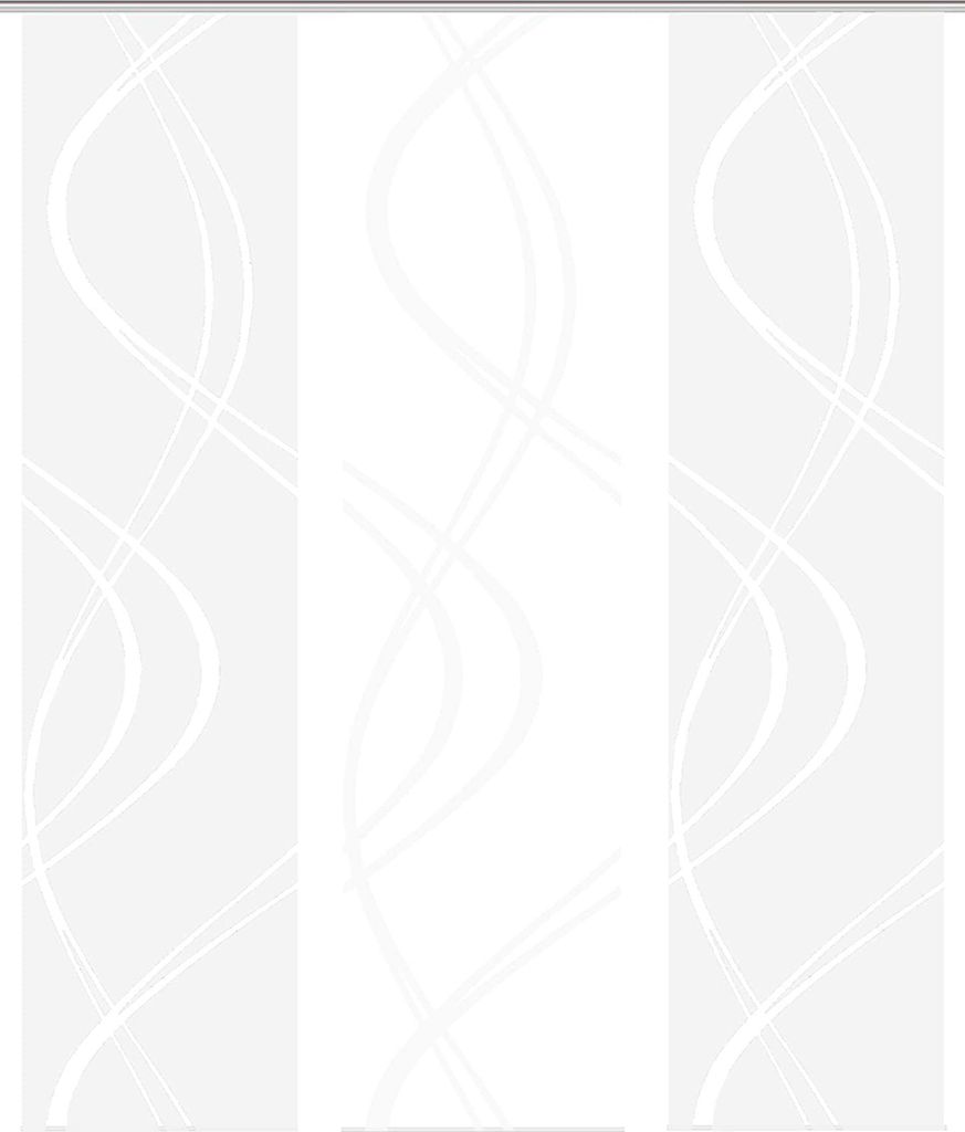 Schiebevorhang TIBERIO aus Dekostoff und Voile mit Scherli 245 x 60 cm