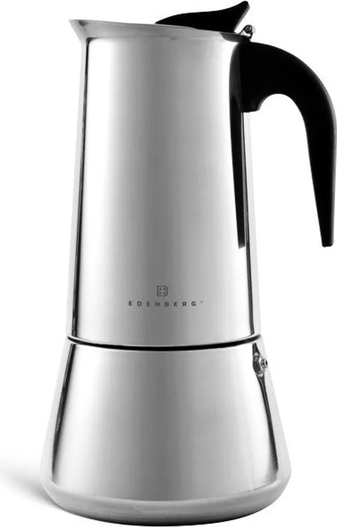 Percolator für 12 Tassen – Espressomaschine – Edelstahl – Silber