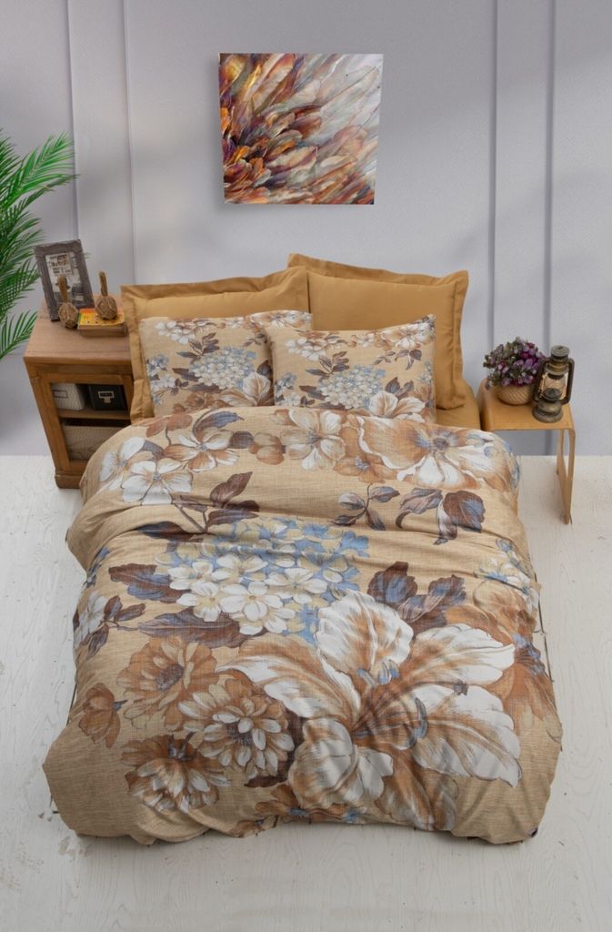 L'Essentiel Linge de Maison, 475, King-Size-Bettbezug-Set (FR), Beige, 100 % POLYESTER-MICROSATIN, 240 x 220 cm