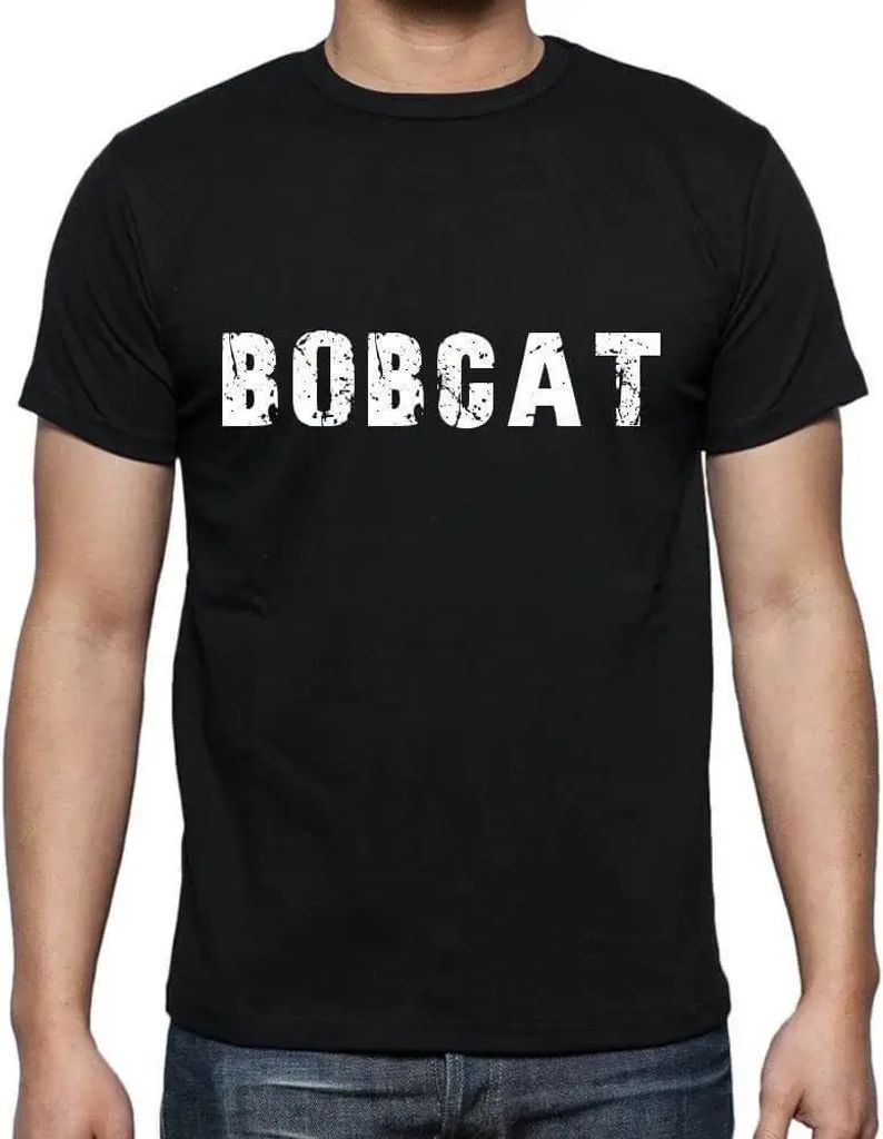 Herren Grafik T-Shirt Bobcat Öko-Verantwortlich Vintage Jahrgang Kurzarm Lustige Druck Geburtstag Geschenk Mann