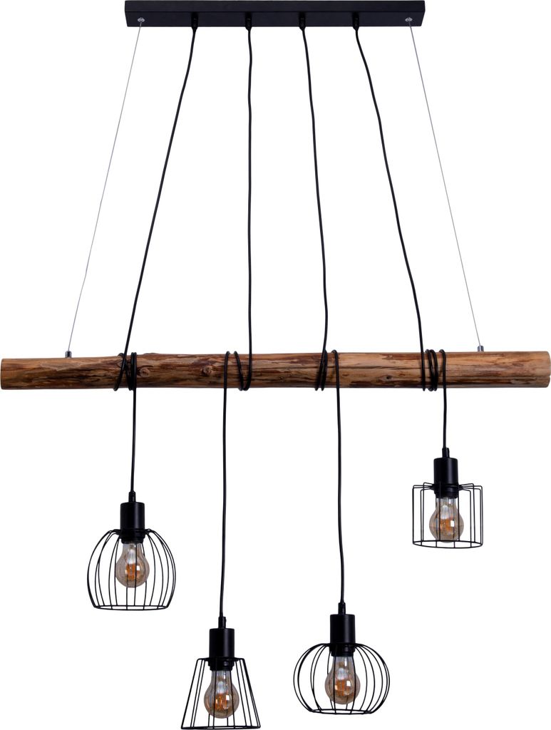 Näve Leuchten 4er Pendelleuchte "WOODLAND" L: 100cm 4er Produktbild 