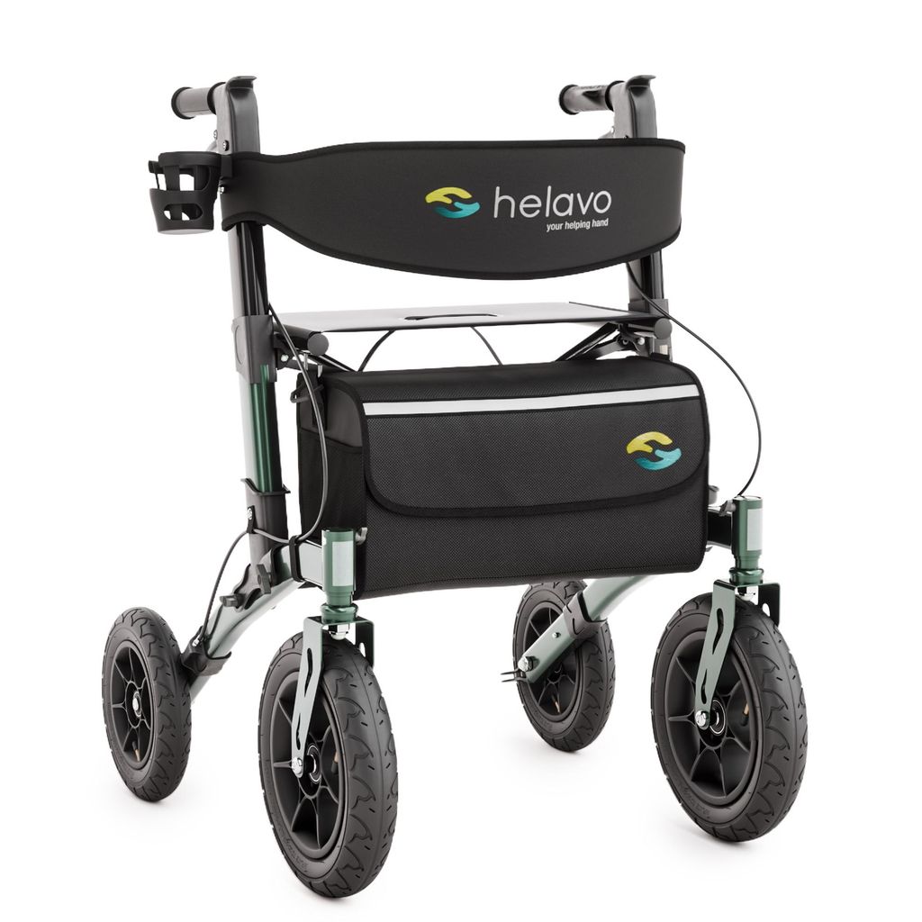 Helavo Outdoor Rollator mit Luftbereifung – Faltbarer Produktbild 