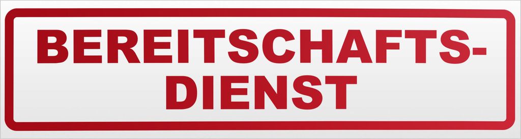 Kiwistar Bereitschaftsdienst Magnetschild Schild magnetisch - 30cm Rot - reflektierend - Magnetfolie für Auto PKW Kfz