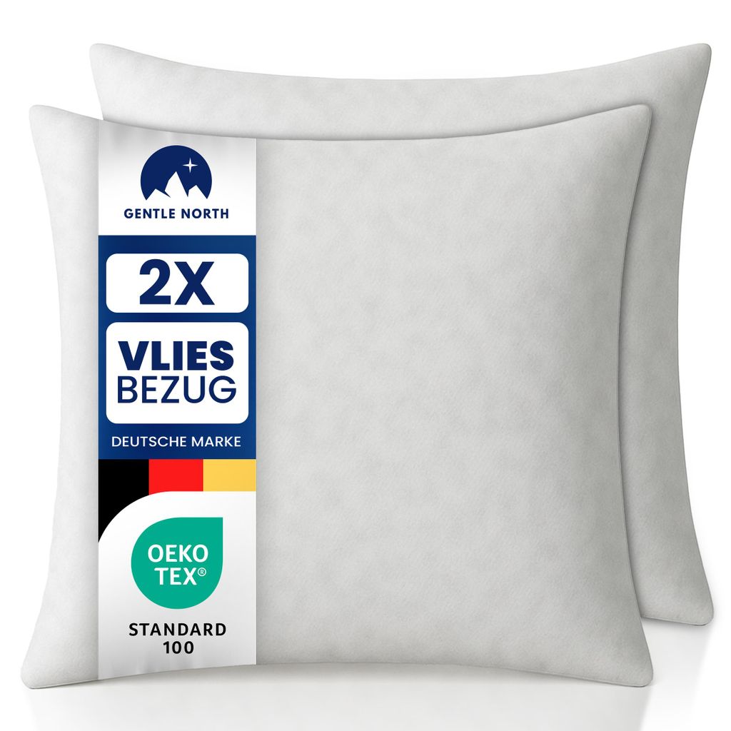 Gentle North Kopfkissen - 2er Set 40x40cm Kissen für Bett Produktbild 