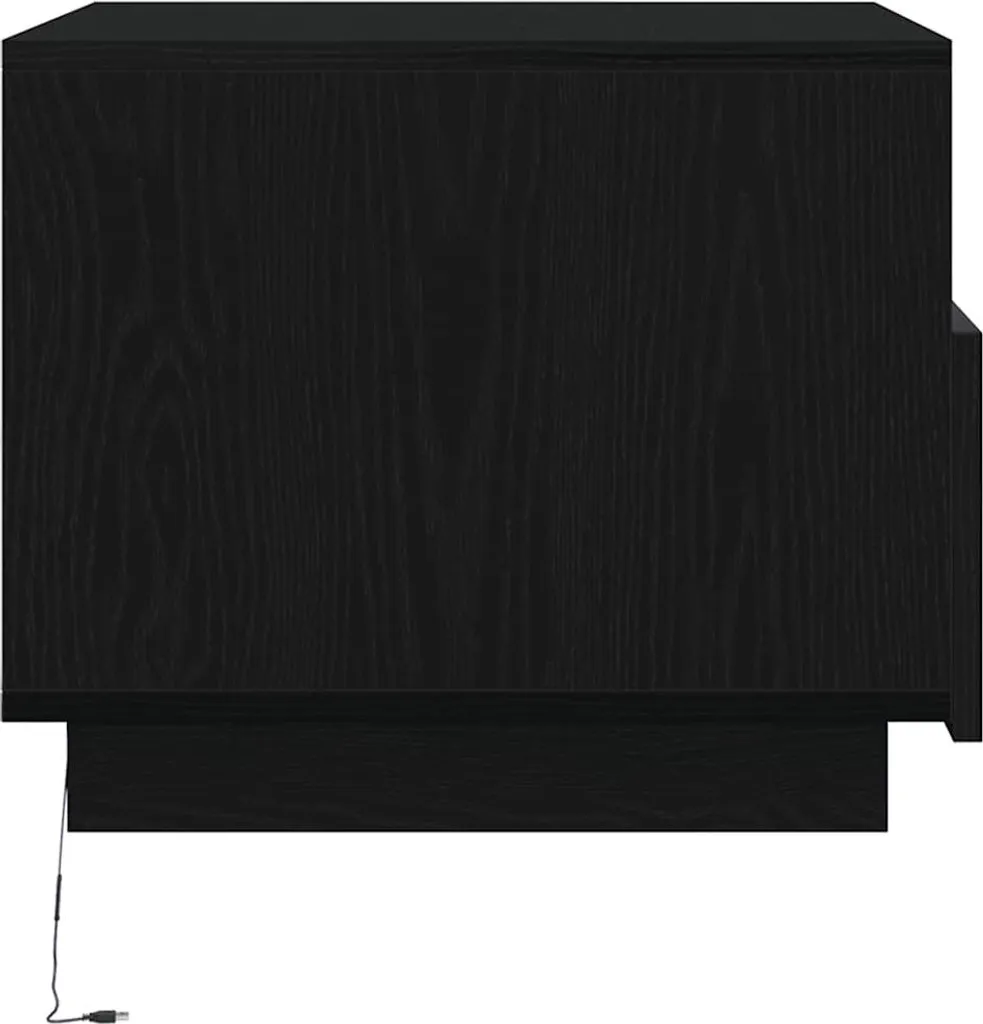 Table basse LED noire 50x49 cm : solution déco pour petit salon - 6