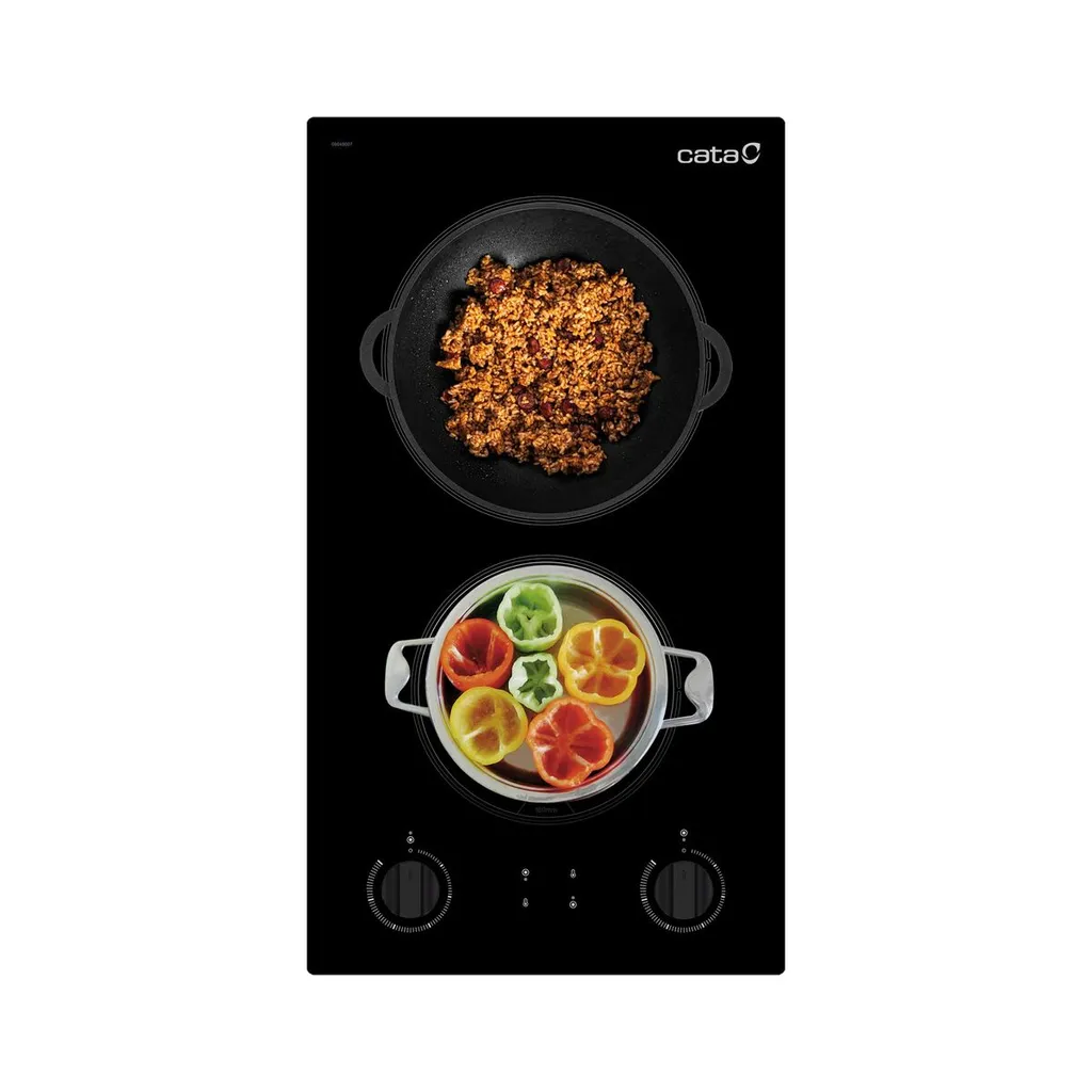 Table de cuisson vitrocéramique 2 feux Cata VI302 pour petite cuisine