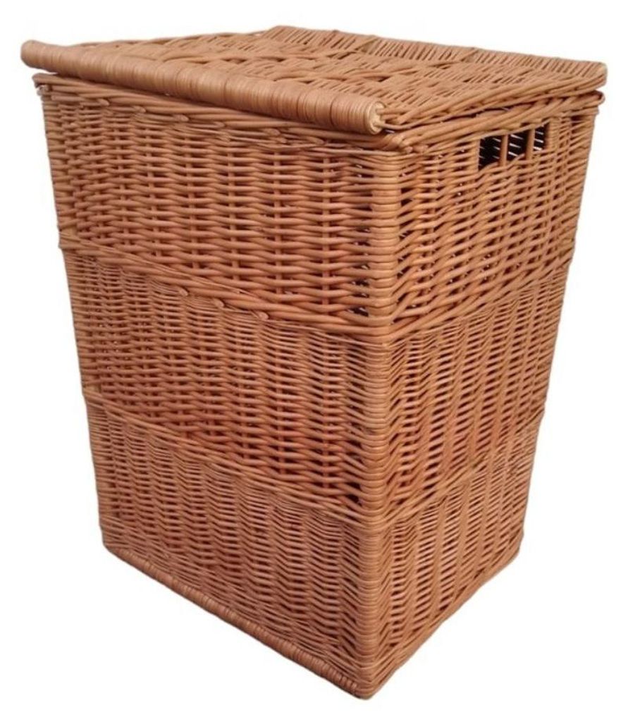Rechteckiger Wiedekorb ca. 48x39x63 cm Truhe Wäschekorb Produktbild 