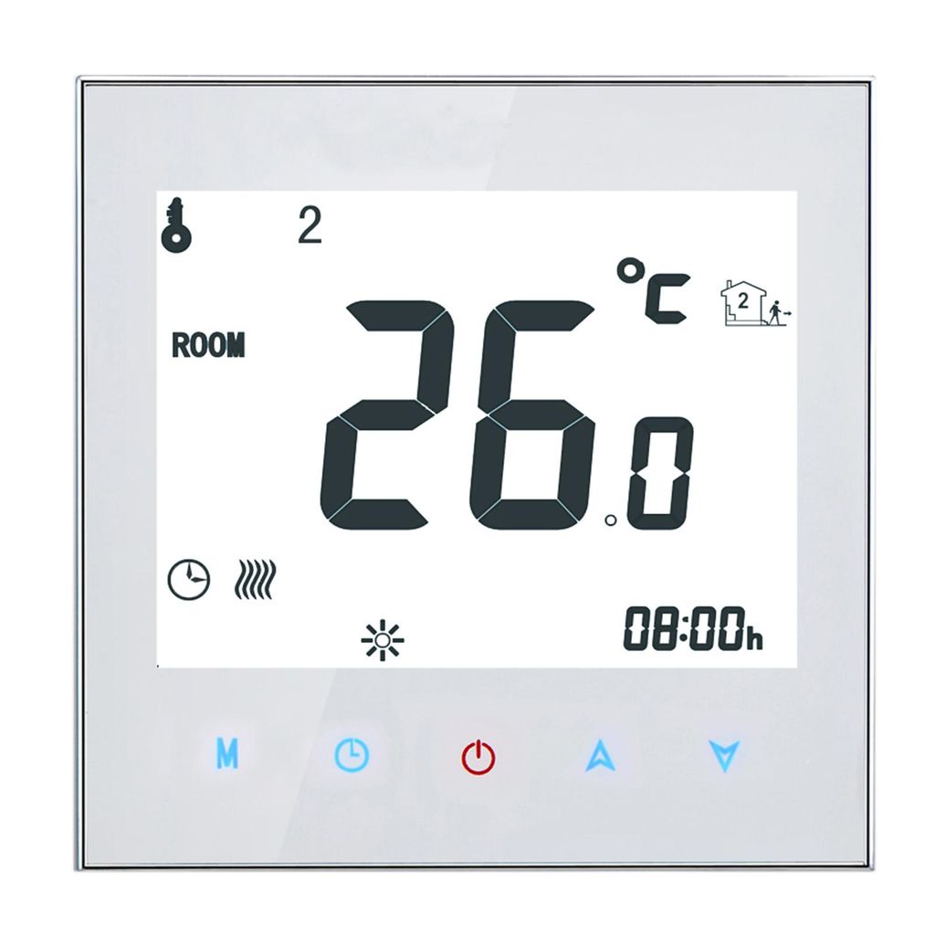 Anself 16A 95-240V Programmierbar Raumthermostat,Digital Thermostat Raumthermostat Thermostat Heizung programmierbare LCD Display Touchscreen für ...
