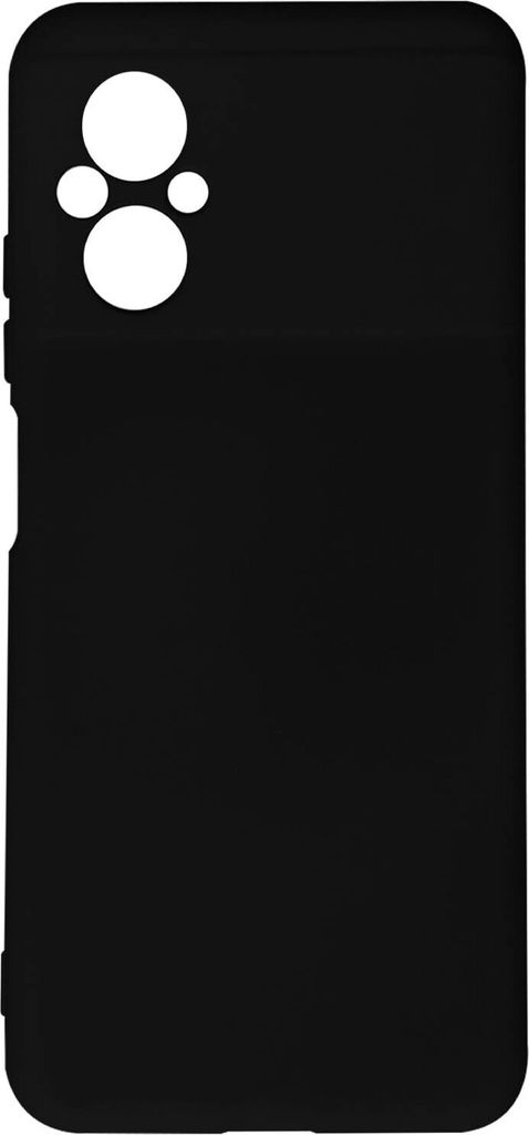 Halbsteife Silikon Handyhülle für Xiaomi Poco M5, Soft Touch – Schwarz