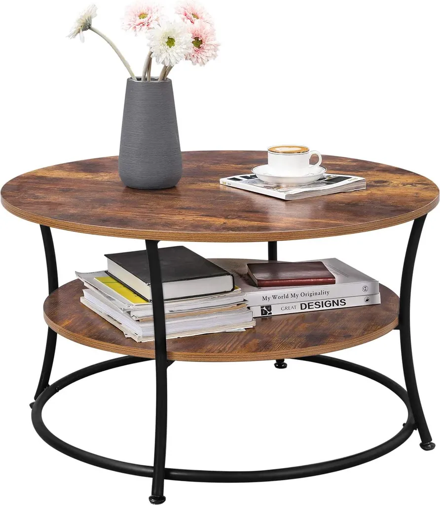 Table basse stable ronde Joanne 80cm : fini les coins de table dangereux