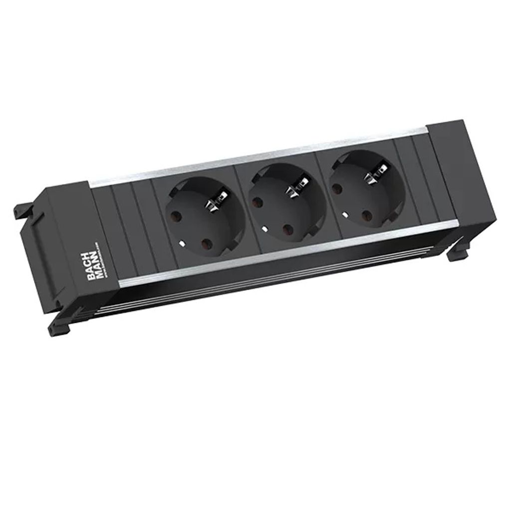 BACHMANN POWER FRAME 3xCEE7/3, Strom 2,0m AEH inkl. Montagestecker