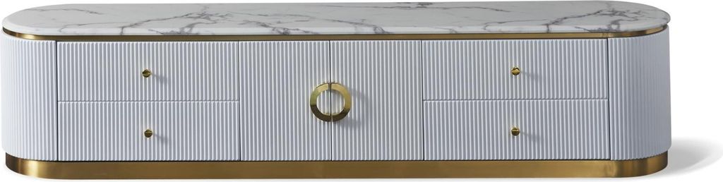 Luxus Design Kommode Anrichte Side Lowboard Schrank Wohn Zimmer Sideboards 200cm