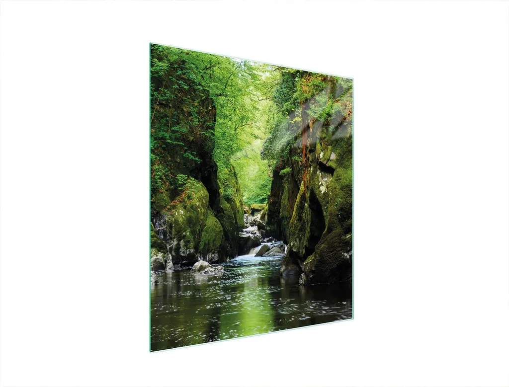 Tagliere in Vetro 45x52 Foresta - Copripiano Cucina in Vetro Temperato