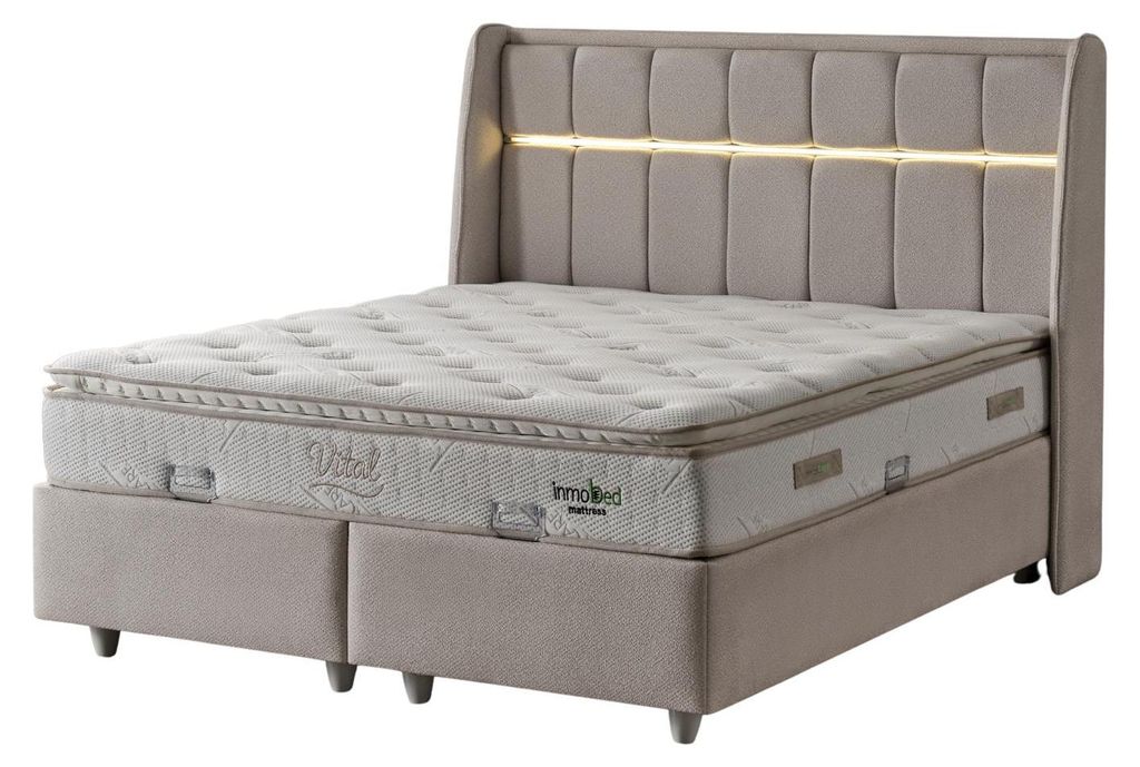 Vital Bett Set mit Stauraum, Liegefläche:180x200, Produkt:Bett Set (mit Matratze)
