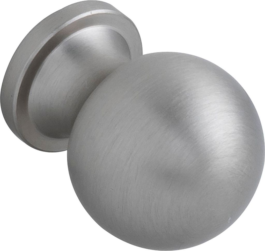 Technik Team Möbelknopf Isse ø 20mm - Tiefe 26mm, Sockel ø 16mm, Messing Edelstahl-Effekt