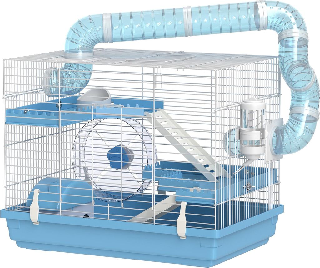 PawHut Cage pour hamster portable, cage hamster avec Image du produit 