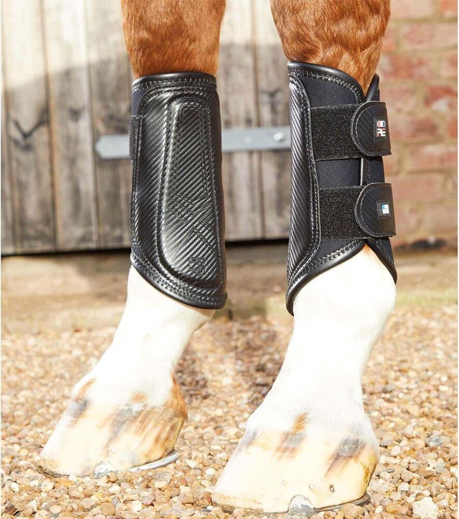 Premier Equine Carbon Air-tech Double Locking Brushing Sehnenstiefel Schwarz L Schwarz L