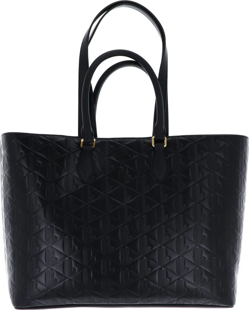 Sac à épaule Lacoste Maheki Noir : Alliez Volume et Sécurité en Ville