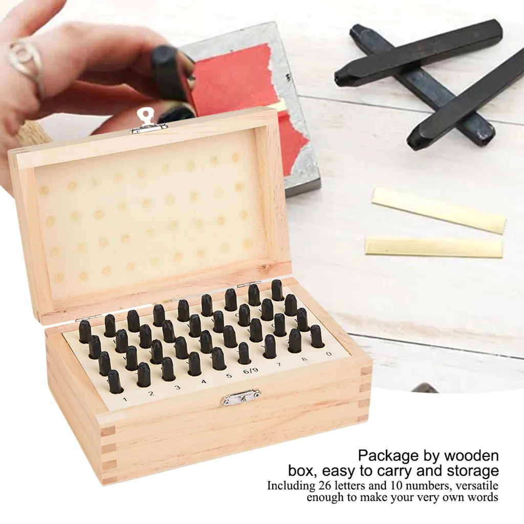 Poinçon lettres chiffres pour personnaliser bijoux et plaques métal