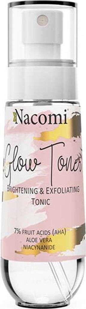 Nacomi Glow Exfolierender Gesichtstoner für Leuchtende Haut, 80 ml