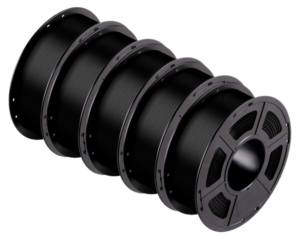 Kompatibel mit Anycubic Kobra 3 PLA 3D-Drucker-Filament 1,75 mm für Spielzeug-DIY (Schwarz 5 kg PLA)