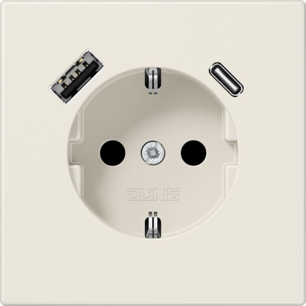 Jung SCHUKO Prise de courant avec USB type AC LS1520-15CA Image du produit 