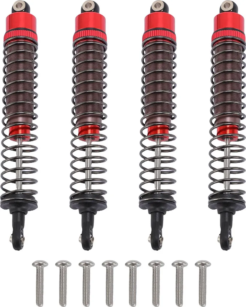 110 mm RC oil filled shock absorber kit ammortizzatore in lega di alluminio per auto 1/10 rosso