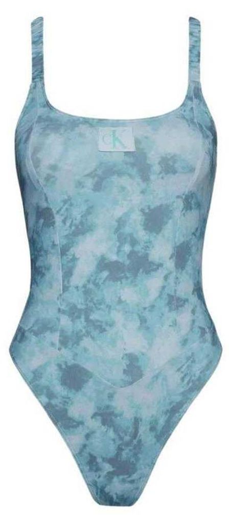 Calvin Klein - Badeanzug für Damen NA1001 (XS) (Blau)