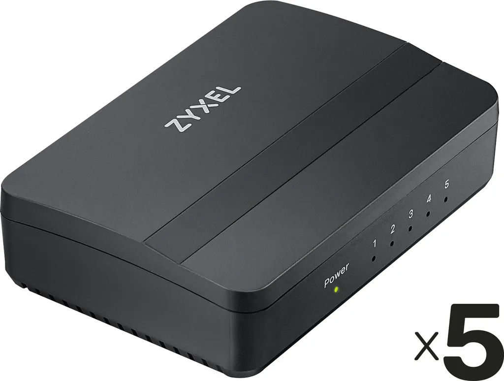 Switch Gigabit Zyxel GS-105S v2 Haute Performance Pack de 5 Appareils